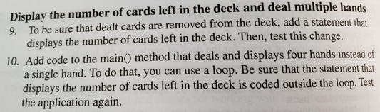 program to find cards in a deck in java 1